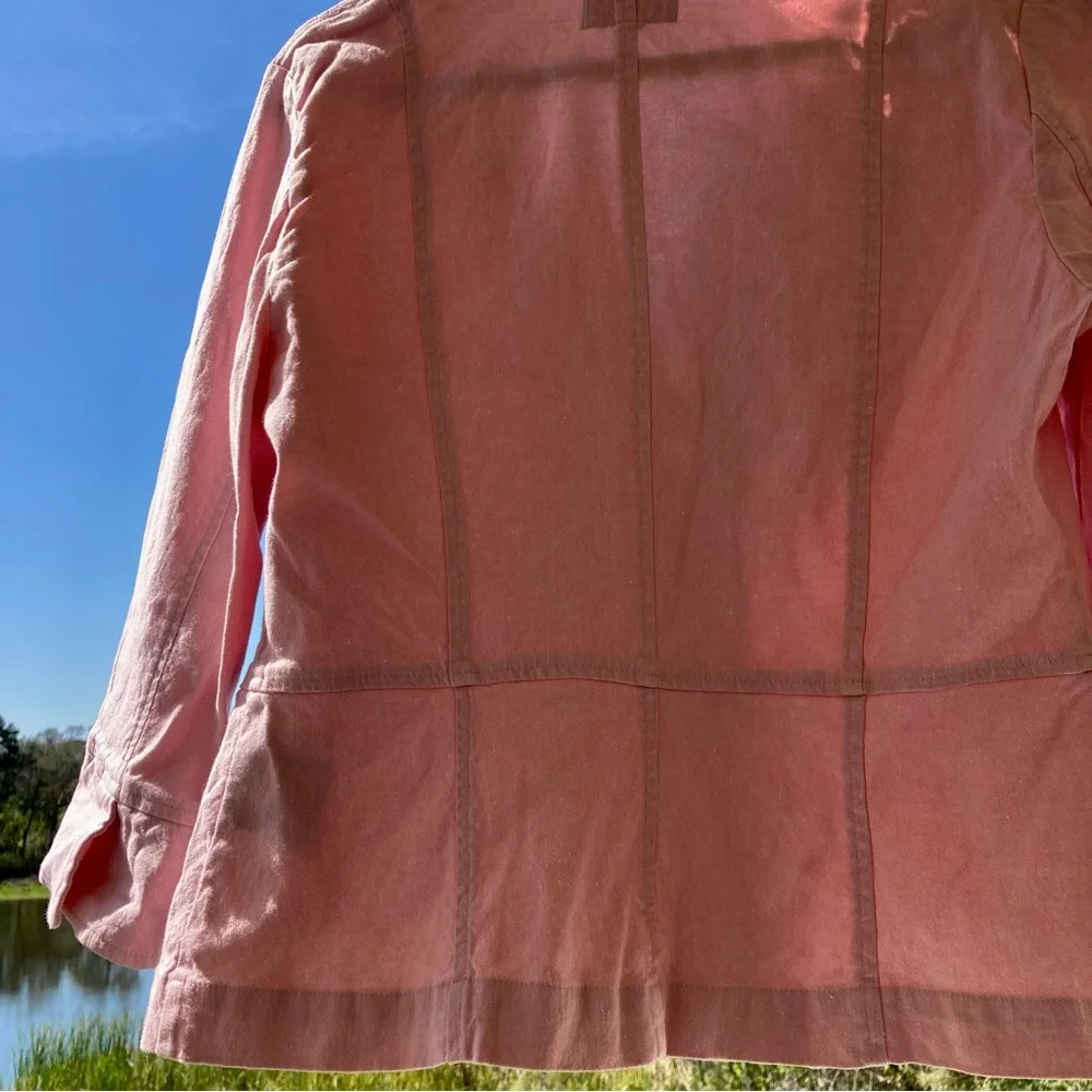 per una marks and spencer jacket vintage pink Linen/Cotton/Elastane Size:14 - Picture 6 of 14